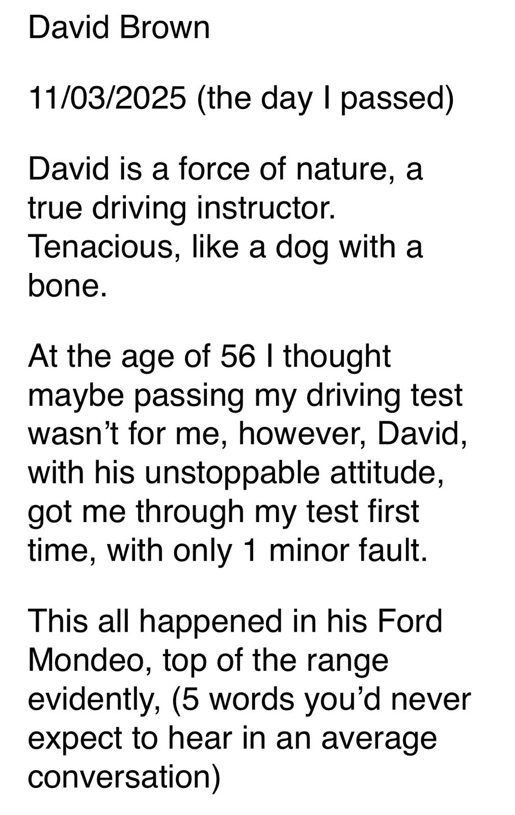 Student 22 celebrating passing their driving test with Top Gear Driving School