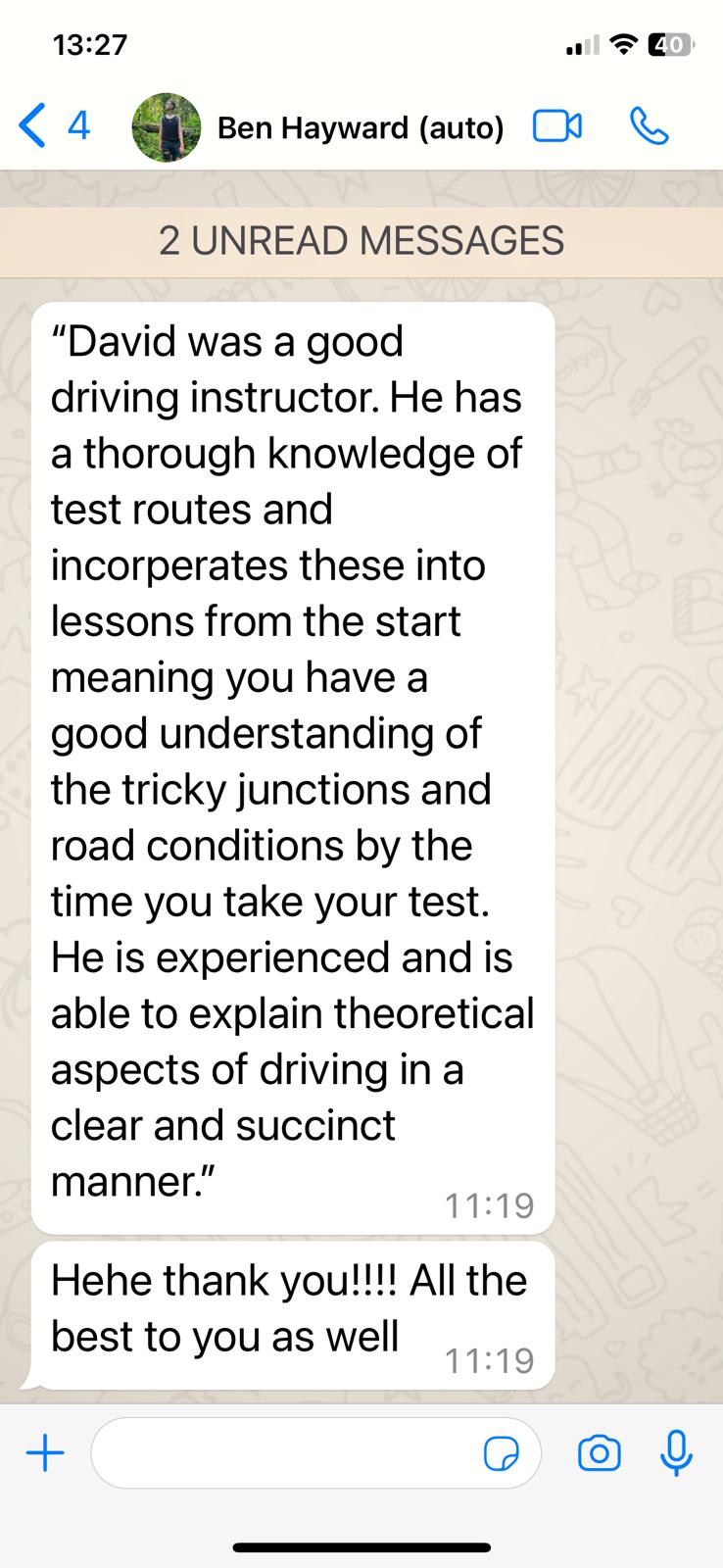 Student with driving test certificate